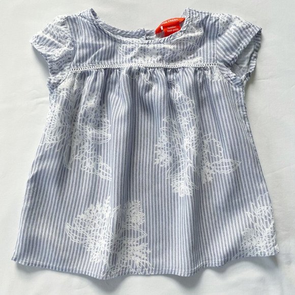Joe Fresh Viscose Tunic Short Sleeve Shirt Lace Detail Kids Size 4 - Picture 1 of 8